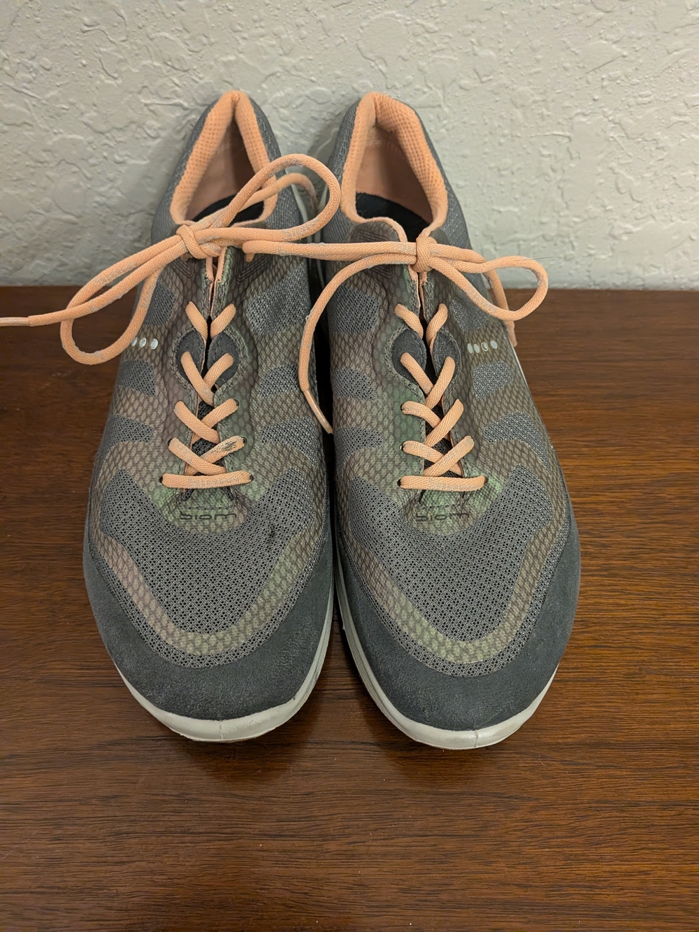 Ecco Gray and Peach  Sneakers